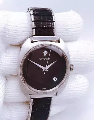 1960s WITTNAUER 17J CAL C11KS-1 MECHANICAL DATE SWISS MADE Men's Wrist Watch RUN • $26