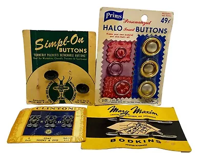 Lot Of 4 Vintage Sewing Notions Simpl-On Mary Maxim Bodkins Clinton Halo • $15