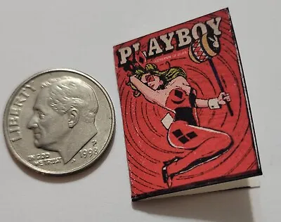Miniature Dollhouse Book Magazine 1  1/12 Scale Playboy Vintage  Red Cartoon  • $2.99
