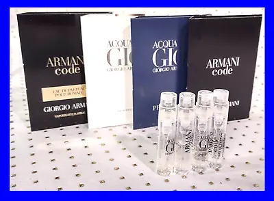 4 ARMANI CODE PARFUM ACQUA DI GIO PROFONDO Men Cologne Toilette SAMPLE Spray • $17.95