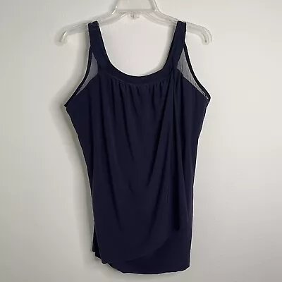 Miraclesuit Illusionist Ursula Women Underwire Tankini Top Midnight Blue Sz 18DD • $89.98