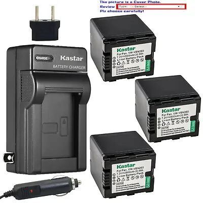 Kastar Dully Decoded Battery AC Travel Charger For Panasonic VW-VBN260  VBN260 • $6.99