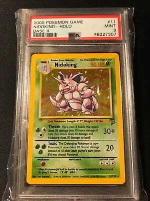 2000 Pokémon Base Set 2 Unlimited Holo Nidoking 11/130 PSA 9 Mint • $70