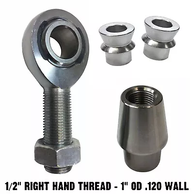 RIGHT 1/2  Chromoly Heim Joint Rod End & High Angle Spacers 1  OD .120 Wall Tube • $24.99