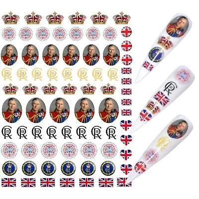 Kings Coronation Nail Art Decals London Water Decals Union Jack Water Nail Decal • £3.95