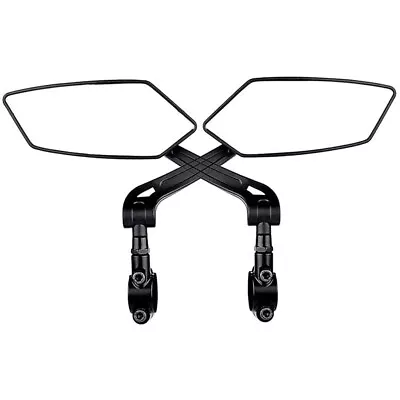 2PCS Bike Cycle Handlebar Rear View Mirrors Rearview Rectangle Back Mirror UK • £7.59