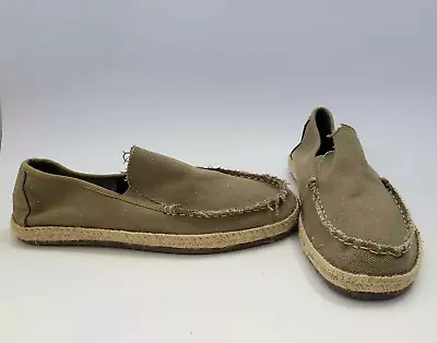 Merona Loafers Canvas Shoes Khaki Beige Mens Size 7 • $15