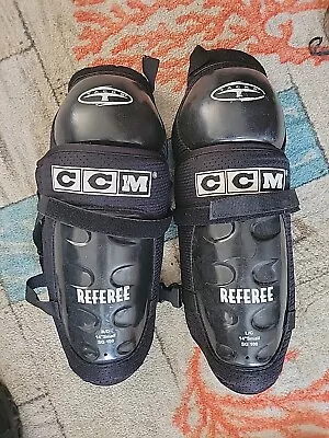 CCM Hockey Referee Shin Pads Guards Adult Large 16  SG 100 • $50