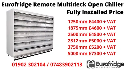 £9.99 • Buy New Remote Multideck Open Dairy Cabinet Chiller | All Sizes | Installed Price