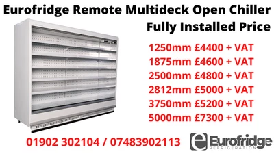 £9.99 • Buy New Remote Multideck Open Dairy Cabinet Chiller | All Sizes | Installed Price