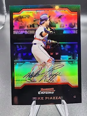 2004 Bowman Chrome Refractor Mike Piazza #120 HOF • $4.40