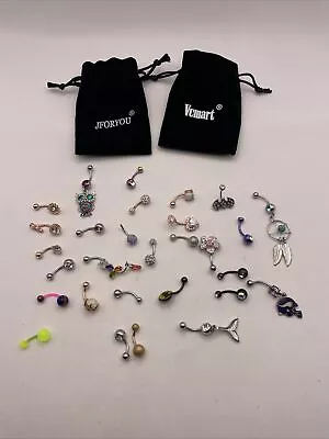 Mixed Lot Belly Rings Curved Barbell Surgical Steel • $20