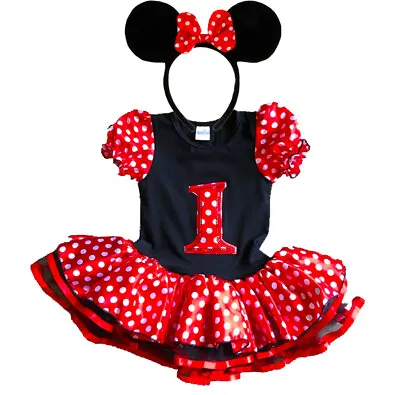 Minnie Mouse Birthday Party 1st 1  Tutu Dress Red • $29.95