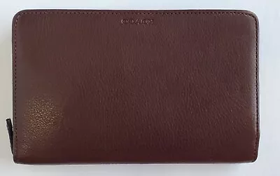 Nwot Coach Leather Zip Travel Wallet With Removable Pouch/coin Purse - Burgundy • $199.99