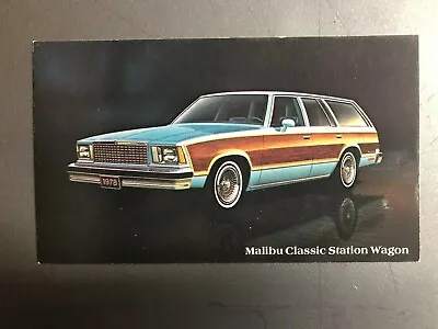 1978 Chevrolet Malibu Classic Station Wagon Postcard Collector Card RARE!! L@@K • $4.95