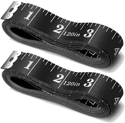 Tape Measure Body Measuring Tape 120 Inch Soft Fabric Measuring 2 Pack/Black • $7.99