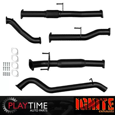 3 Inch Exhaust For Toyota Hilux Exhaust 3L D4D Kun26R With Hotdog Black • $545