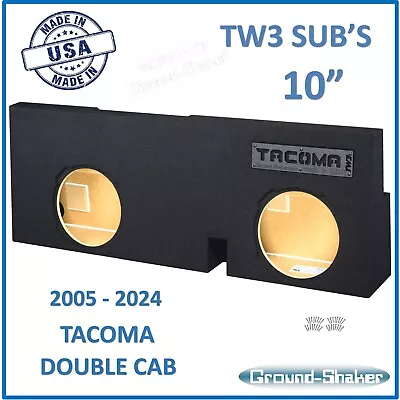 Toyota Tacoma Double Cab 05-2024 10  TW3 Dual Sub Box Subwoofer Enclosure • $320