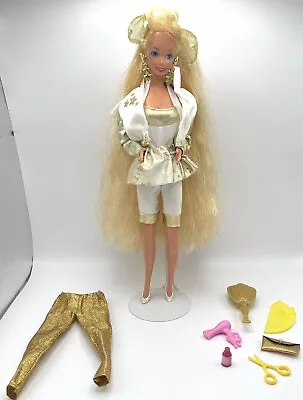 Vintage 1992 Hollywood Hair Blonde Barbie Doll #2308 W/ Outfit Earrings & Ring • $31.75