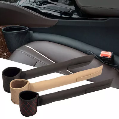 1x Car Seat Gap Filler Pocket Organizer Cup Holder Universal Interior Accessory • $16.59