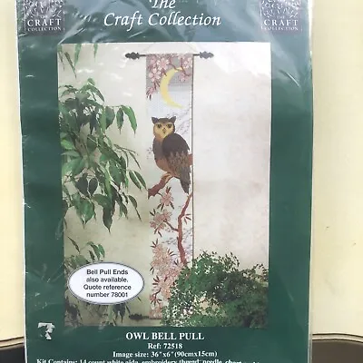 £19.99 • Buy The Craft Collection Owl Bell PullCcounted Cross Stitch 36  X 6 