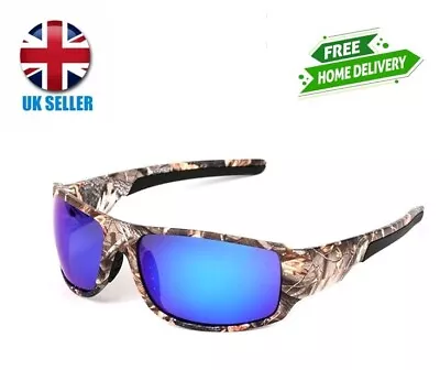 Camo Polarised Sunglasses Military Style Polarized Camouflage Fishing Hunting UK • £12.99