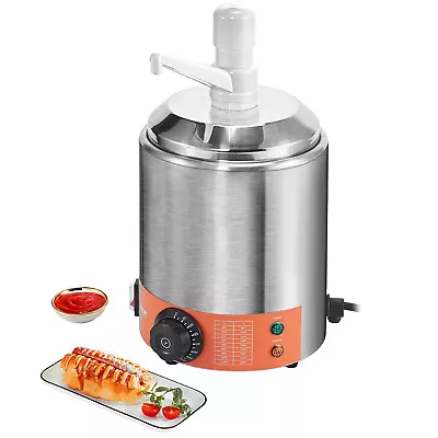 VEVOR 2.3Qt Nacho Cheese Dispenser Pump Electric Sauce Warmer Hot Fudge Warmer • $106.99