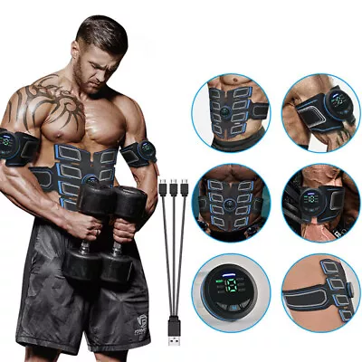 Electric ABS Toning Belt Muscle Toner Machine Simulation Fat Burner Belly Shaper • £23.99