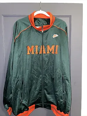 Vintage Nike Jacket University Of Miami Hurricanes Team Zip XXL 90s • $60