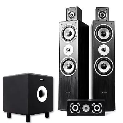 5.0 Surround Sound Speaker System Active Sub Home Cinema Hifi 1350W SSC2607 • £329