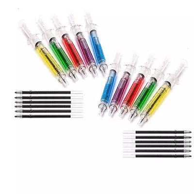 £8.07 • Buy 10 NOVELTY SYRINGE PENS (Mixed Colours) & Refills - Great Value Halloween Nurses
