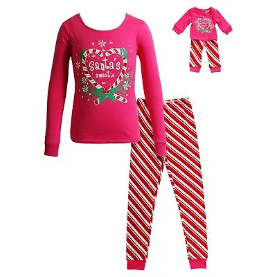 Dollie Me Girl 4-14 And 18  Doll Matching Christmas Pajamas Outfit American Girl • $24.99