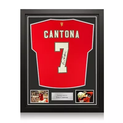 Eric Cantona Signed Manchester United 2021-22 Football Jersey. Standard Frame • $513.50