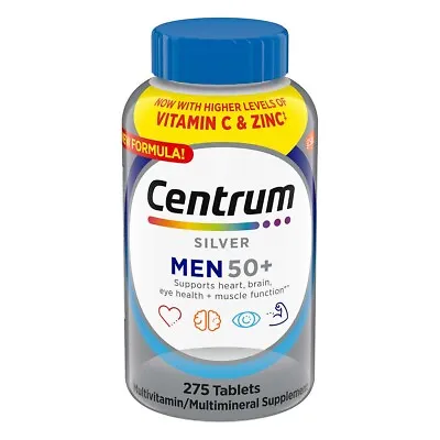 Centrum Silver MultiVitamin MultiMineral Complete Vitamin 275 Tabs Men Over 50+ • $28