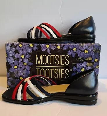 Mootsies Tootsies Womens Ladies Spirit Flag Leather Slip On Sandals Size 8M • $25