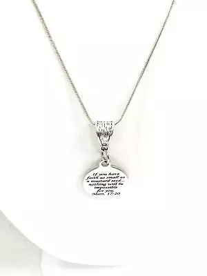 Scripture Jewelry Mustard Seed Faith Gifts Mustard Seed Scripture Necklace • $19.95