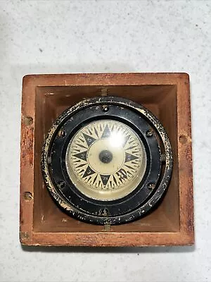 Rare Vintage Black & Tan 1900’s  Nautical Compass I. C Ransome Seattle WA USA • $19.99