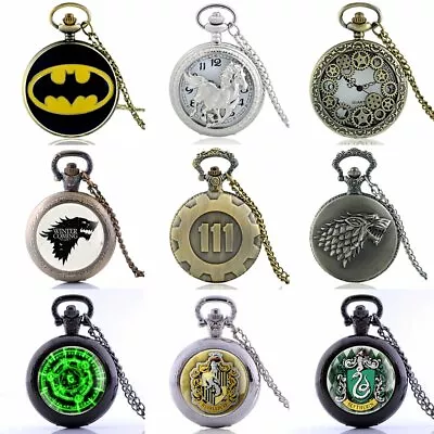 Antique Pocket Watch Quartz Movement Steampunk Pendant Vintage Necklace Retro • $4.98