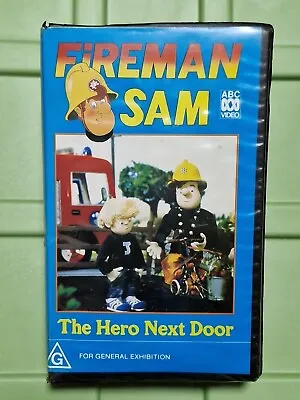 Fireman Sam The Hero Next Door Clamshell Vhs A Rare Find Watched Works Great. • $40