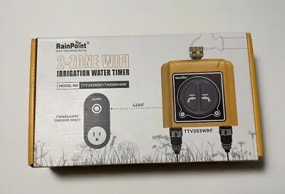 RAINPOINT Smart WiFi 2Zone Sprinkler Timer Water Automatic Irrigation Garden+Hub • $49.95