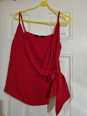 £4.20 • Buy Red Blouse With Adjustable Straps UK Size 18