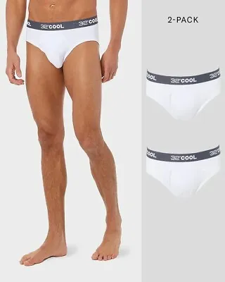 32 Degrees Men's Cool Air Mesh Brief Underwear Shorts 2 Pack Large White • $12.99