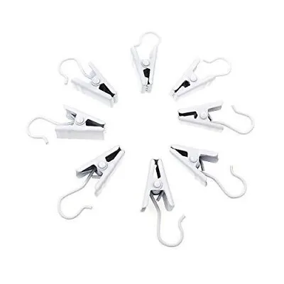 100 Pack White Curtain Clips Stainless Steel Metal String Party Awning Lights Ha • $20.25