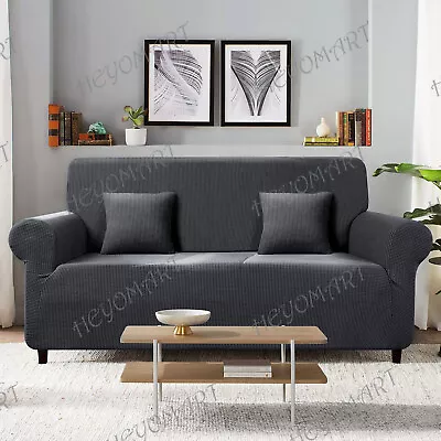 $5.90 • Buy JACQUARD Lattice Sofa Couch Covers 1/2/3/4 Seat Non Slip Slipcover Protector USA