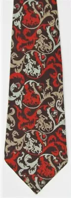 Vintage 1940s Big Band Era Faunus & FluTe Brown Men's Tie Necktie Jazz Era • $95