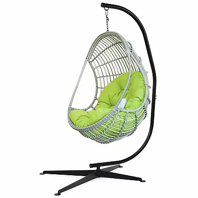 £85.99 • Buy Large Heavy Duty C-stand Hanging Swing Egg Chair Hammock Frame W/ X Base 150KG