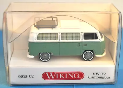 Wiking 0315 02 Vintage Volkswagen T2 Camping Van (Green/White) - NEW W/BOX • $22.99