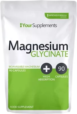 Magnesium Glycinate | 90 Capsules | True Fully Chelated 90 Count (Pack Of 1)  • £17.16