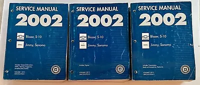 2002 Chevrolet Blazer S-10 GMC Jimmy Sonoma Service Manual 3 Volume Complete • $300