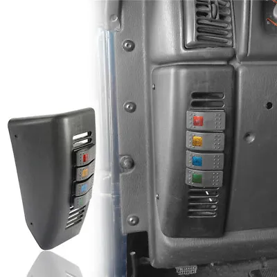 Left Hand A Pillar Lighting Switch Pod 4-Switch Panel For 97-06 Jeep Wrangler TJ • $31.48